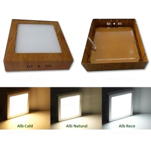 Spot LED 6W Patrat Aplicat Teak - Img 2