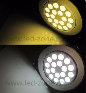 Spot LED 7x1W Rotund Mobil Argintiu 220V
