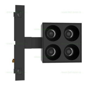 Spot LED Magnetic 8W Patrat Negru Reglabil Ultra Slim - Img 2