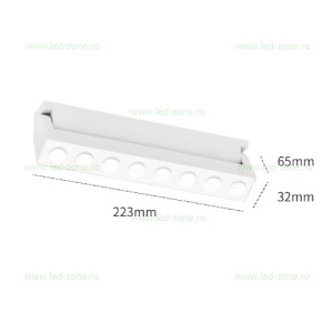Spot LED Magnetic Aplicat 15W Liniar Ultra Slim Alb Reglabil - Img 2