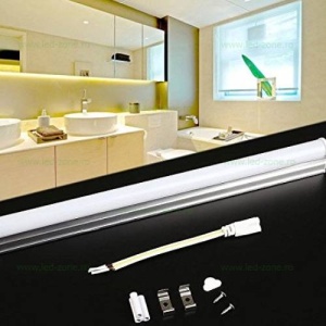 Tub LED T5 14W 120cm Mat Suport Inclus cu Intrerupator - Img 2