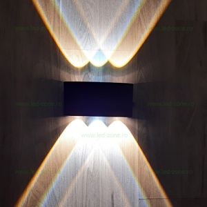 Aplica LED 2x3W Exterior Negru LZ2056-6 Alb Cald + Alb Rece