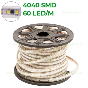 Banda LED 4040 60 SMD/ML Furtun Silicon 220V