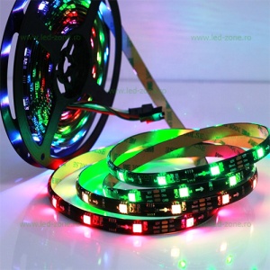 Banda LED 5050 30 SMD/ML Silicon Digitala RGB 12V - Img 2