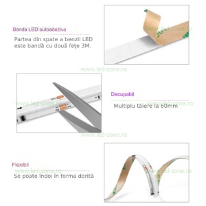 Banda LED COB 576 LED/ML RGB Interior Digitala 12V - Img 5
