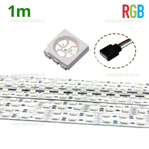 Banda Rigida LED RGB 5050 60SMD/ML Interior 100cm 12V - Img 2