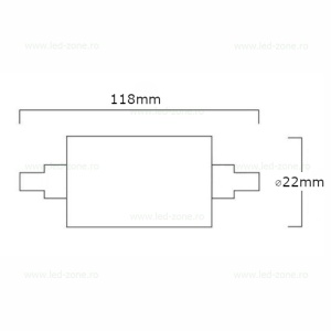 Bec LED 7.5W Pentru Proiector R7S 3 Functii - Img 2