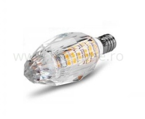 Bec LED E14 7W Lumanare Model Cristal - Img 2