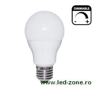Bec LED E27 12W Glob Mat Dimabil - Img 1