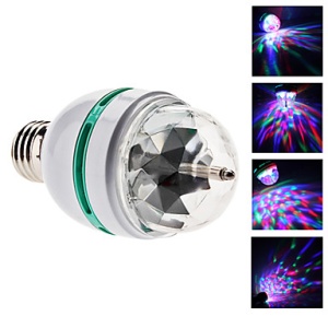 Bec LED E27 3W Cristal Multicolor Autorotativ