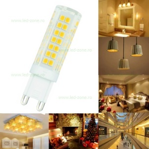 Bec LED G9 9W Corn Ceramica