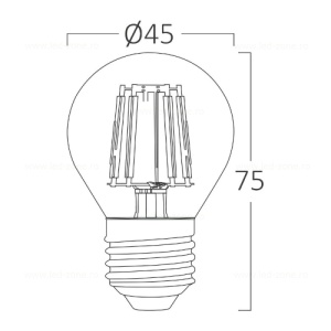 Bec LED Vintage E27 4W G45 - Img 2