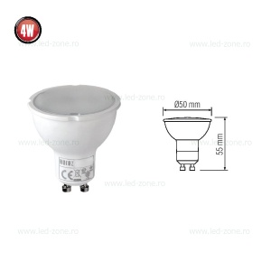 Bec Spot LED GU10 4W Mat 220V PLUS - Img 2