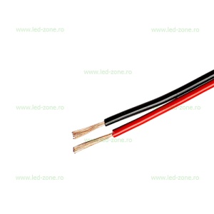 Conductor Electric 2x0.75mm Rosu Negru Rola 25 Metri - Img 2