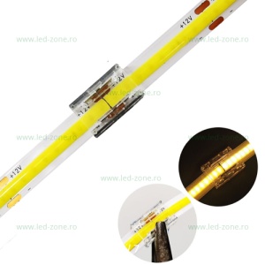 Conector Imbinare 2 Contacte Banda LED COB 8mm Interior - Img 1