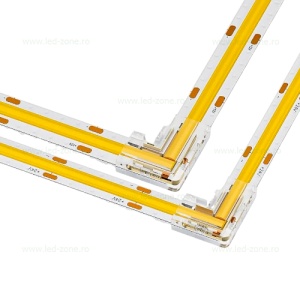 Conector Imbinare 2 Contacte Unghi 90 Banda LED COB 8mm Interior - Img 5