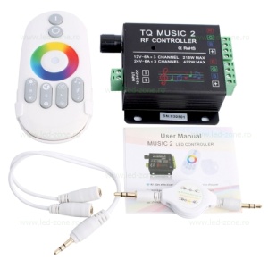 Controller Muzical Banda LED RGB 18A 216W Telecomanda RF - Img 7
