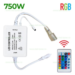 Controller Neon Flex RGB 15x26mm 220V 720W IR - Img 1