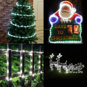 Instalatie LED SMD Furtun Diverse Culori Efect Ploaie 10m - Img 6