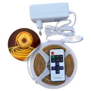 Kit Banda LED COB 24V Dimabila 5m cu Telecomanda RF