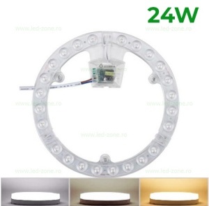 Kit LED Plafoniera 24W Rotund SMD2835 3 Functii