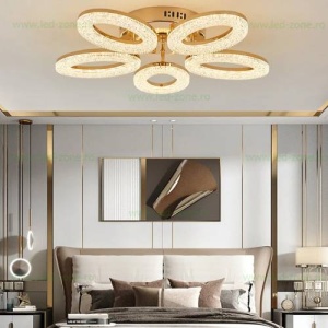 Lustra LED 100W 3 Functii Dimabila cu Telecomanda LZ303-3 - Img 3