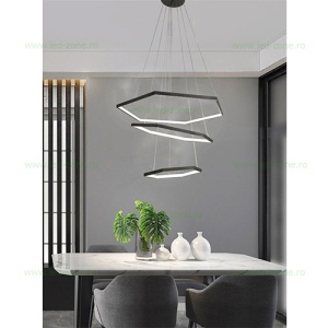 Lustra LED 108W Alb Natural 3 Segmente - Img 3
