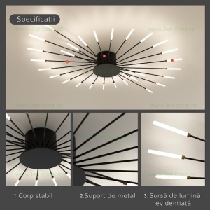 Lustra LED 112W 3 Functii Dimabila cu Telecomanda sau Telefon LZ4003-28