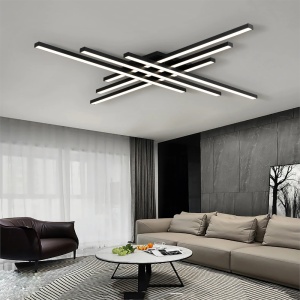 Lustra LED 112W Neagra 3 Functii cu Telecomanda LZ116-6