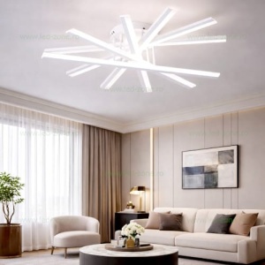 Lustra LED 120W Alba 3 Functii cu Telecomanda LZ125