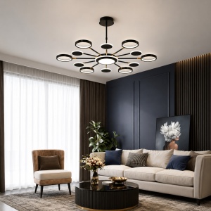 Lustra LED 120W Neagra LZ123-12