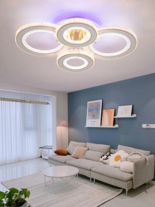 Lustra LED 186W 3 Functii RGB Smart Dimabila cu Telecomanda LZG610-2+2 - Img 4