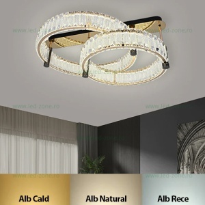 Lustra LED 188W 3 Functii Dimabila Telecomanda Cristal LZR9048-500