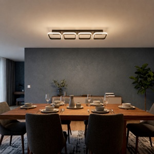 Lustra LED 24W Neagra 3 Functii LZ313
