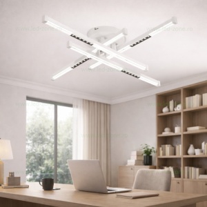 Lustra LED 72W Alba 3 Functii cu Telecomanda LZ9041-4A - Img 5