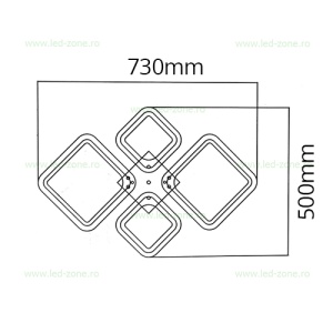Lustra LED 88W 3 Functii Dimabila cu Telecomanda LZ8822-22