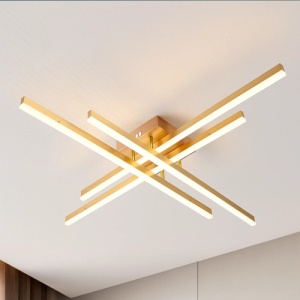 Lustra LED 96W 3 Functii Aurie Dimabila cu Telecomanda LZ4216-4 - Img 2