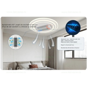 Lustra LED Rotunda cu Ventilator si Telecomanda LZDL2410-1 - Img 4