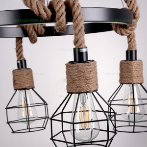 Lustra Rustic 4 Socluri E27 LZ7002 - Img 7