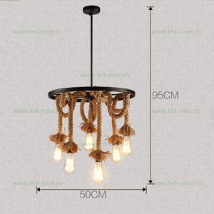 Lustra Rustic 6 Socluri E27 LZR-6 - Img 4