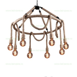 Lustra Rustic 8 Socluri E27 LZ8856