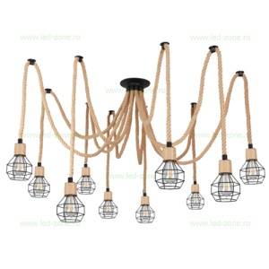 Lustra Rustic Spider 10 Socluri E27 LZ9761