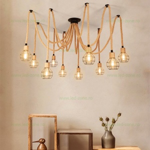 Lustra Rustic Spider 10 Socluri E27 LZ9761 - Img 2
