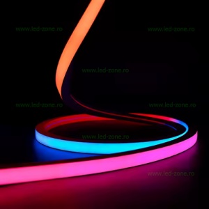 Neonflex LED 24V 20W/ML 14x14mm RGB Digital Rola 5M - Img 3