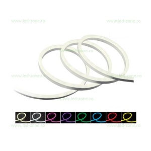 Neonflex LED Slim 24V 12W/ML 10x16mm Diverse Culori IP65 - Img 1