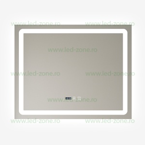 Oglinda Baie LED 80x60cm Touch Ceas Dezaburire LZJ49