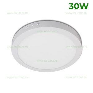 Panou LED 30W Rotund Aplicat Alb