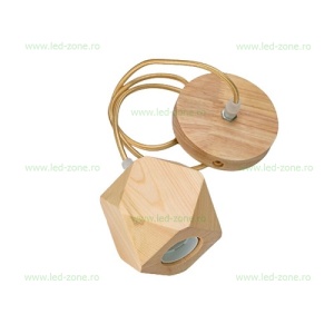 Pendul Soclu E27 Lemn Diamond LZ7992