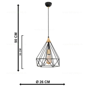 Pendul Soclu E27 Vintage LZ75D041 - Img 3