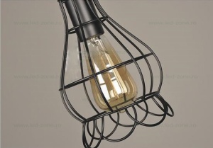 Pendul Soclu E27 Vintage Negru LZ02 - Img 2